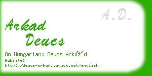 arkad deucs business card